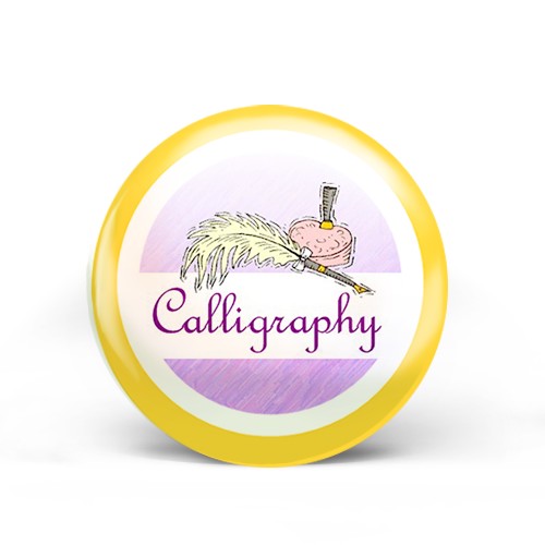 calligraphy badge