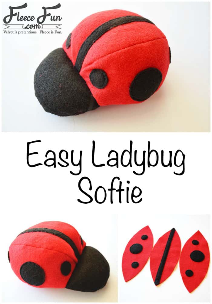 fleece ladybug craft by fleecefun.com