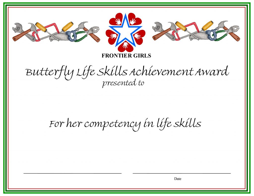 Frontier Girls Life Skills Certificates - Curiosity Untamed