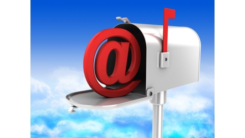 email symbol inside a mailbox